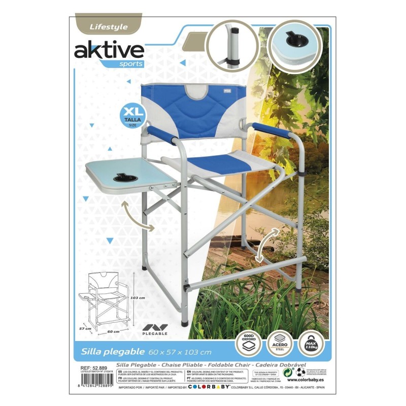 Chaise de camping pliante Aktive 58 x 103 x 57 cm