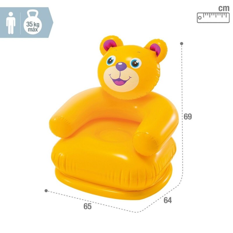 Fauteuil gonflable Intex HAPPY ANIMAL 66 x 79 x 64 cm (12 Unités)