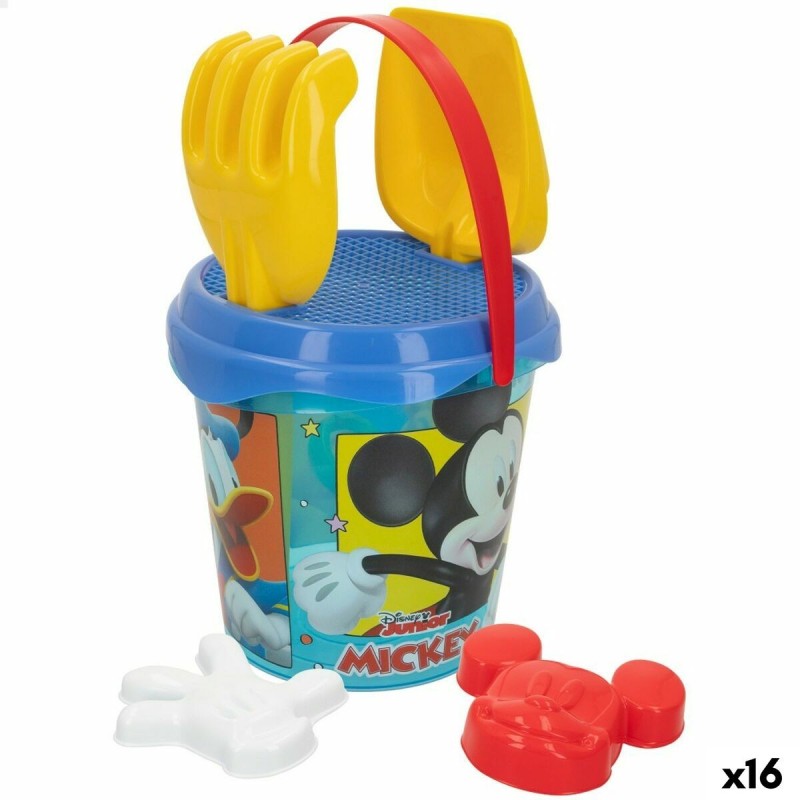 Set de jouets de plage Mickey Mouse Ø 18 cm (16 Unités)