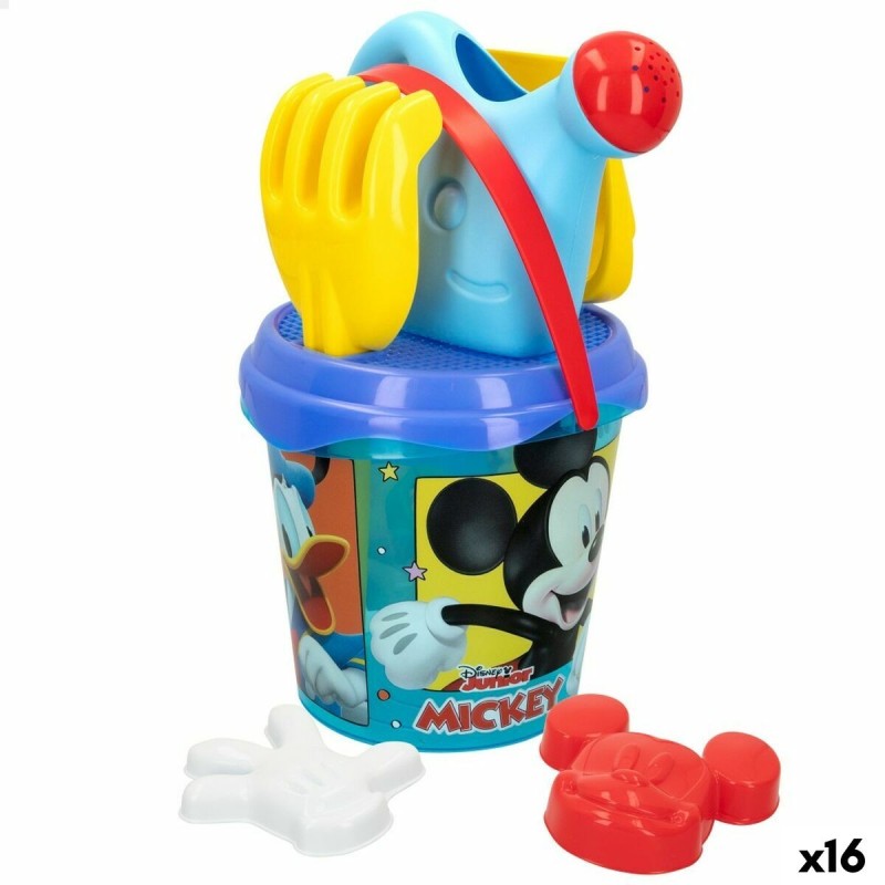 Set de jouets de plage Mickey Mouse Ø 18 cm (16 Unités)