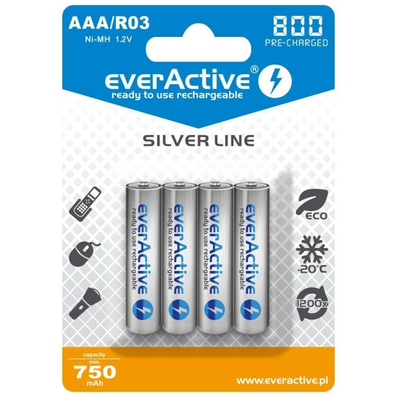 Piles Rechargeables EverActive EVHRL03-800 R03 AAA 1