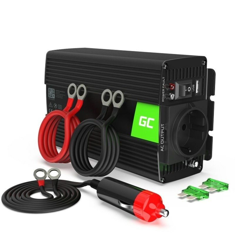 Transformateur Portable pour Voitures Green Cell INV02DE 3 W 300 W 230 V 1 Pièce