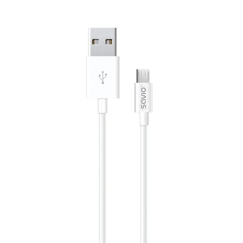 Câble USB vers micro USB Savio CL-124 Blanc 2 m