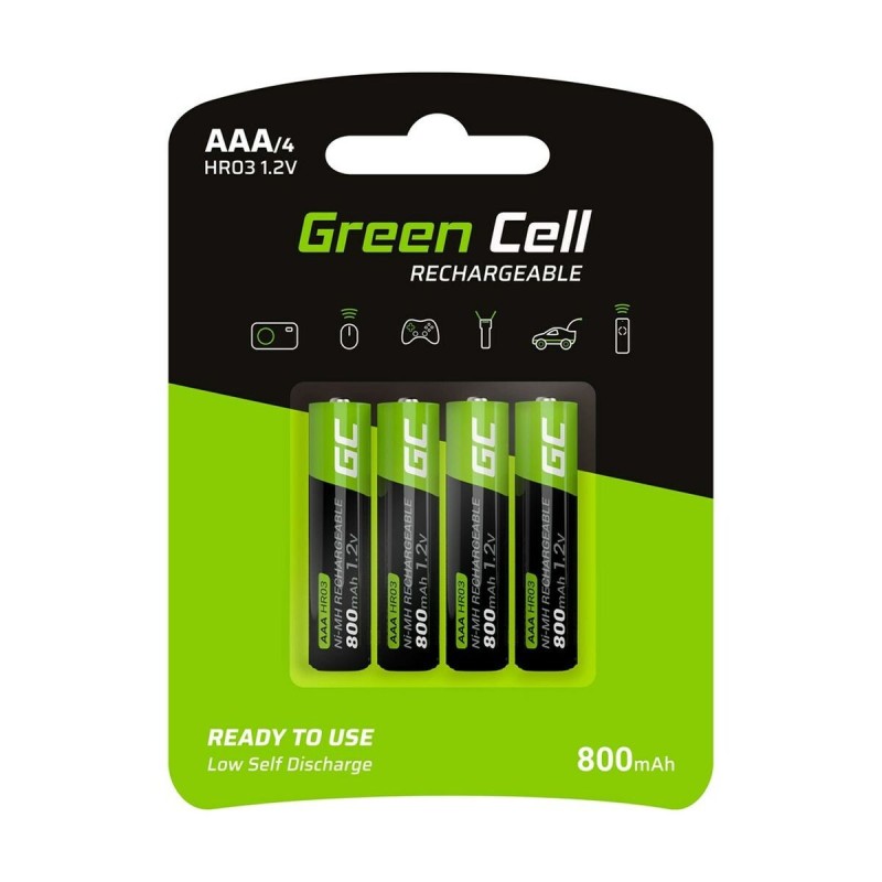 Piles Rechargeables Green Cell GR04 800 mAh 1