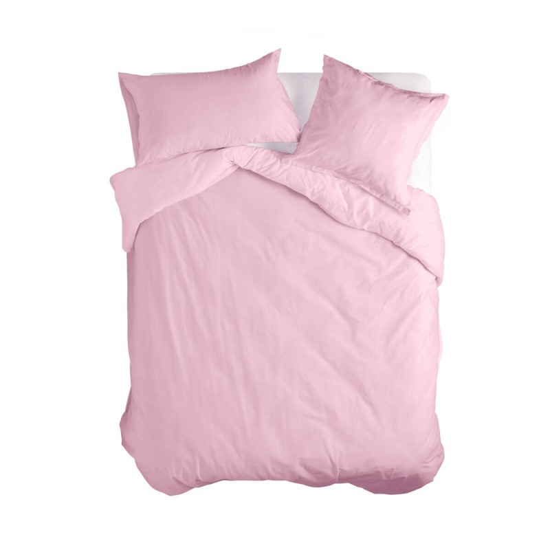 Housse de Couette HappyFriday Basic Rose clair 220 x 220 cm