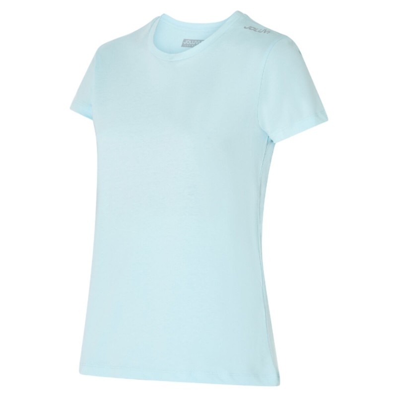 T-shirt à manches courtes femme Joluvi Combed Cotton Bleu