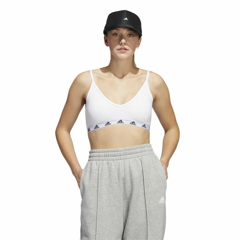 Soutien-gorge de Sport Adidas Pureb Ls Blanc