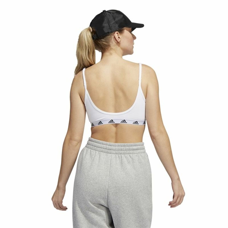 Soutien-gorge de Sport Adidas Pureb Ls Blanc