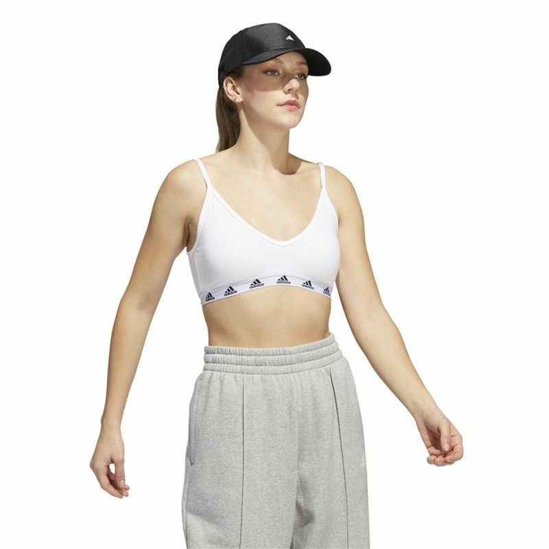 Soutien-gorge de Sport Adidas Pureb Ls Blanc