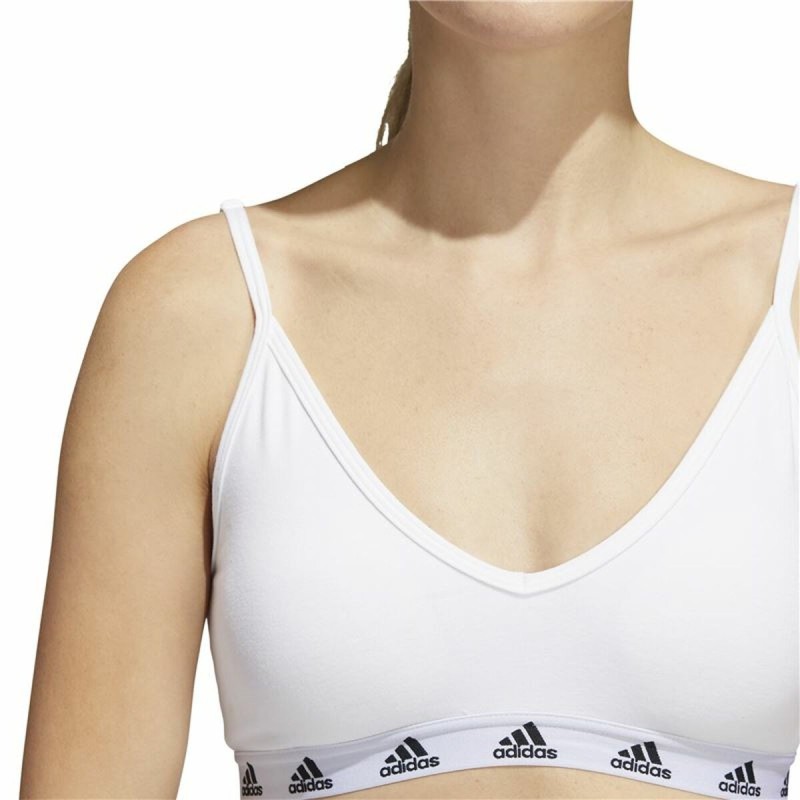 Soutien-gorge de Sport Adidas Pureb Ls Blanc