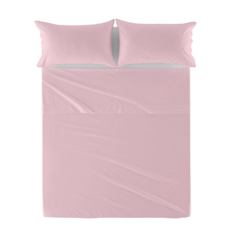 Drap HappyFriday Basic Rose clair 180 x 270 cm