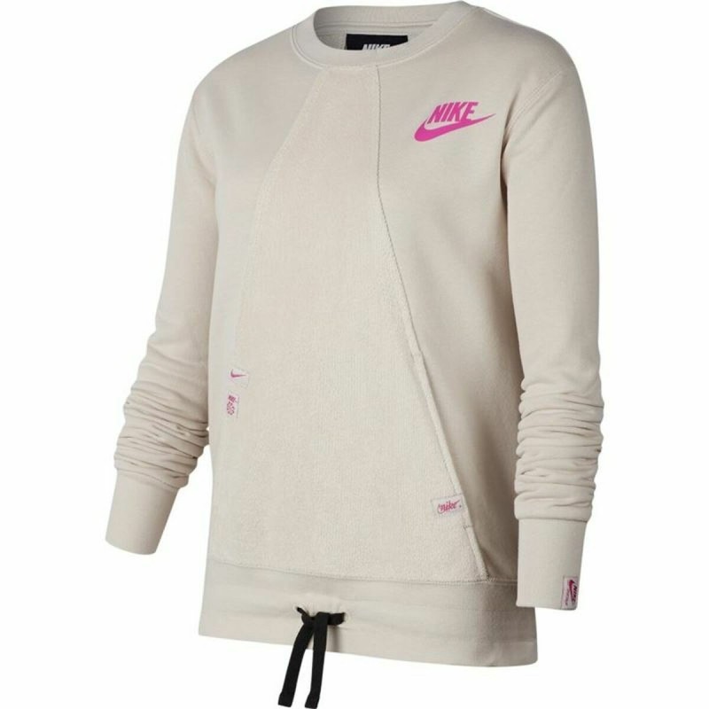 Sweat-shirt sans capuche fille Nike Heritage Beige