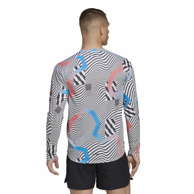 T-shirt à manches longues homme Adidas Terrex Primeblue Trail Blanc