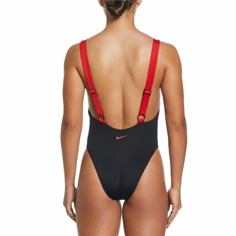 Maillot de bain femme Nike Scoop Neck Noir