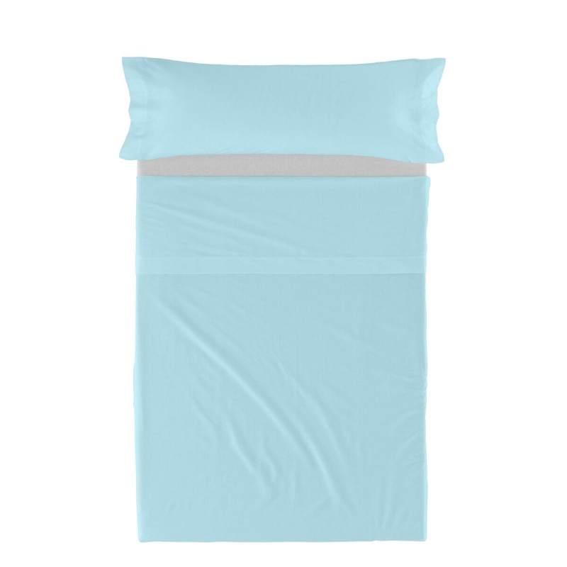 Jeu de draps HappyFriday BASIC KIDS Bleu Lit 1 persone 2 Pièces