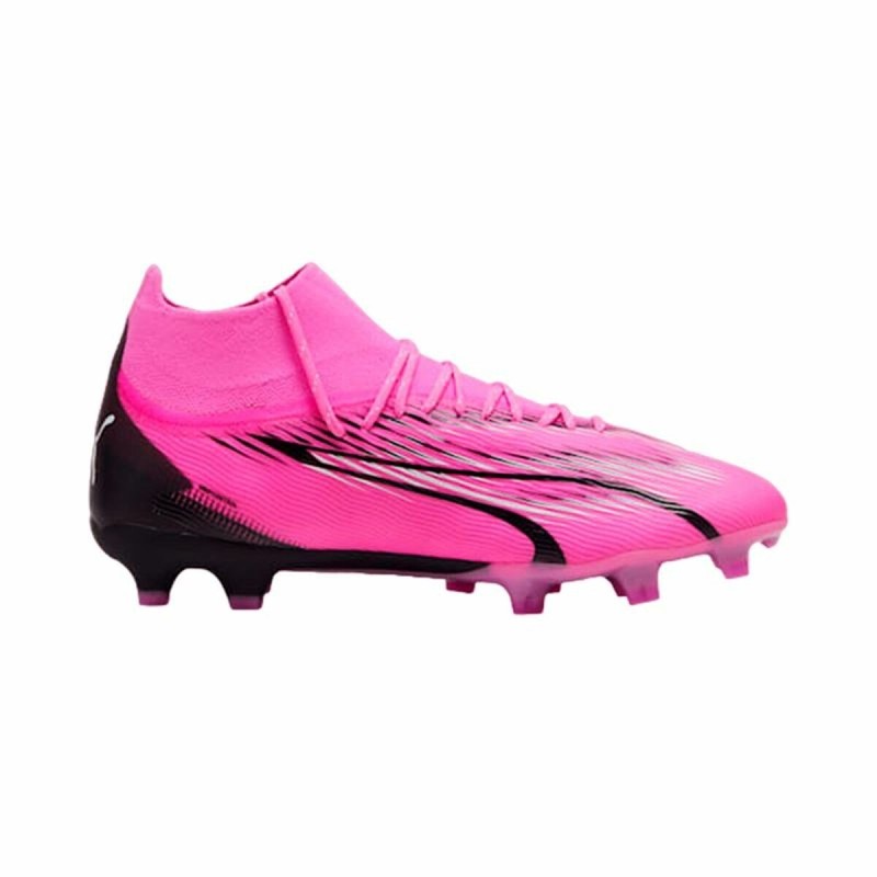 Chaussures de Football pour Adultes Puma Ultra Pro FG/AG Blanc Rose