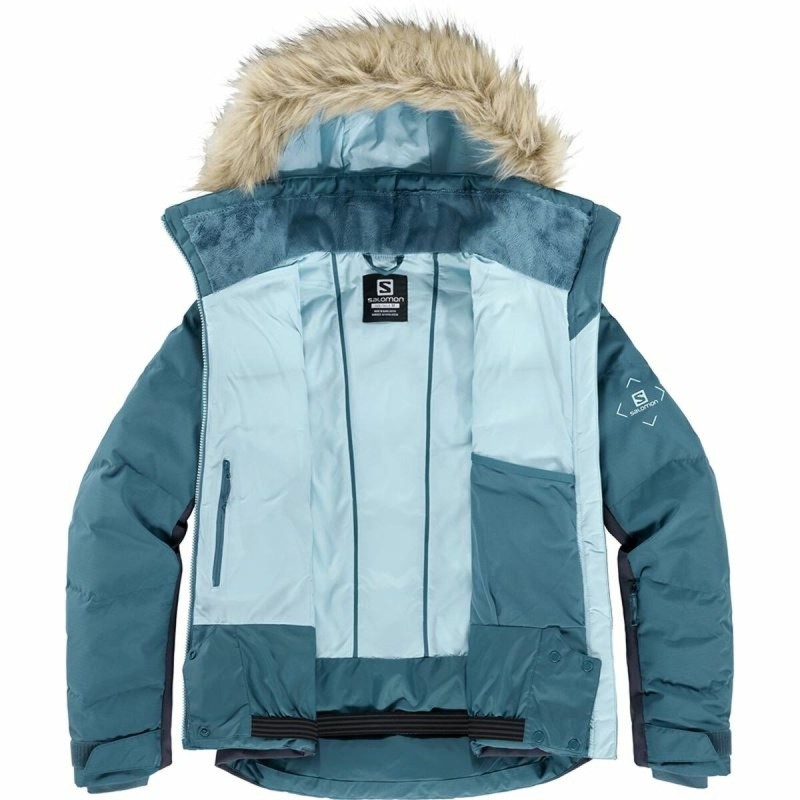 Anorak de ski Salomon Stormcozy Femme Bleu clair