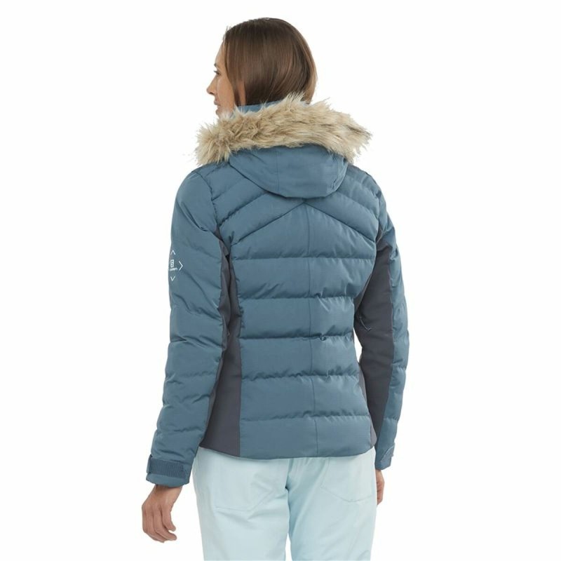 Anorak de ski Salomon Stormcozy Femme Bleu clair