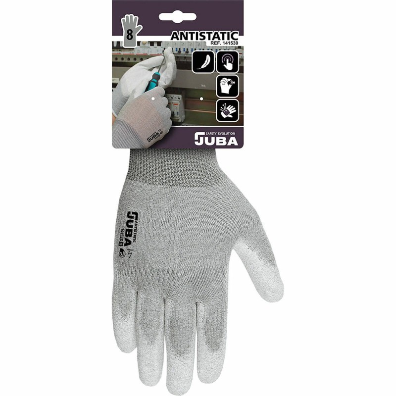 Gants de travail JUBA Gris Fibre de Carbone Antistatique