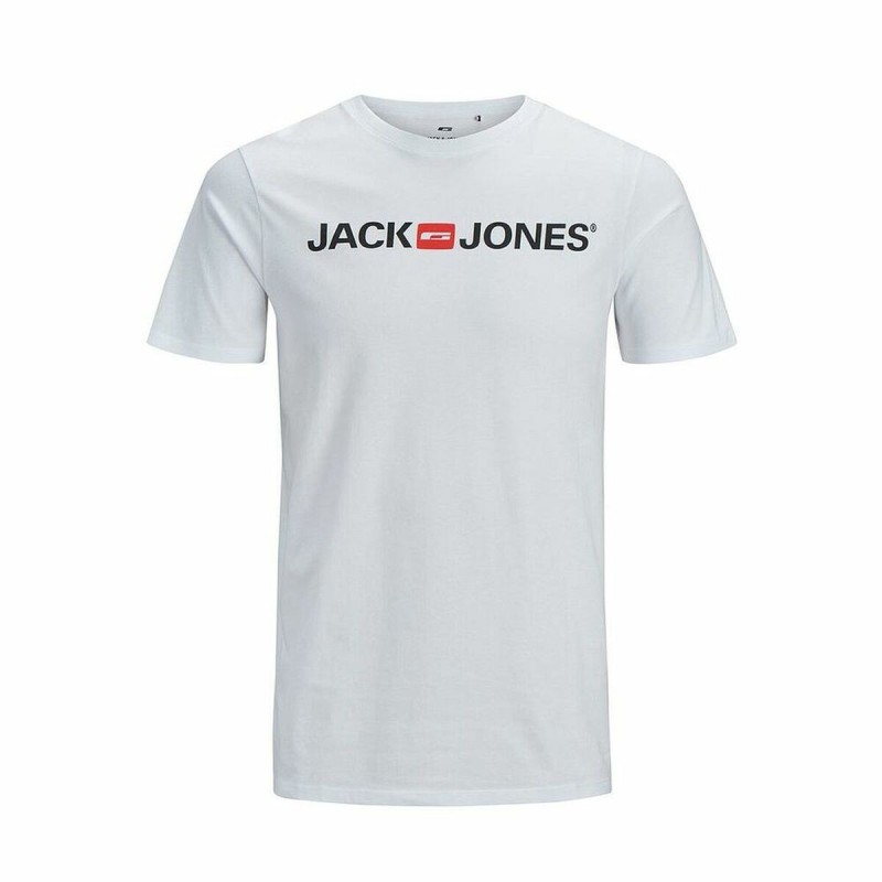 T-shirt à manches courtes homme JJECORP LOGO TEE SS O-NECK NOSS  Jack & Jones  12137126  Blanc