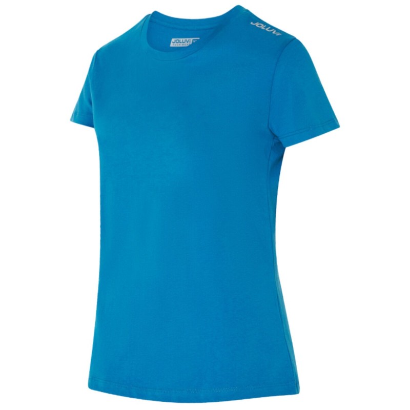 T-shirt à manches courtes femme Joluvi Combed Cotton Bleu