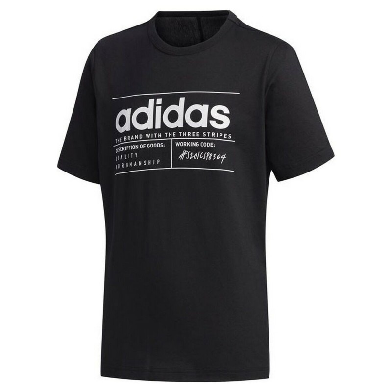 T shirt à manches courtes Enfant Adidas Brilliant Basics Noir