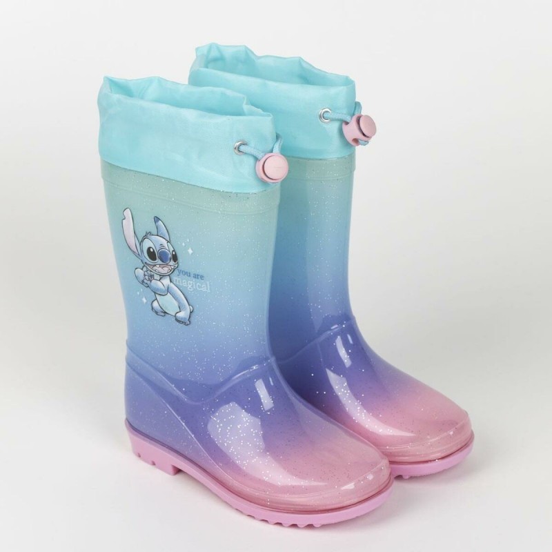 Bottes en Caoutchouc pour Enfants Stitch Bleu clair