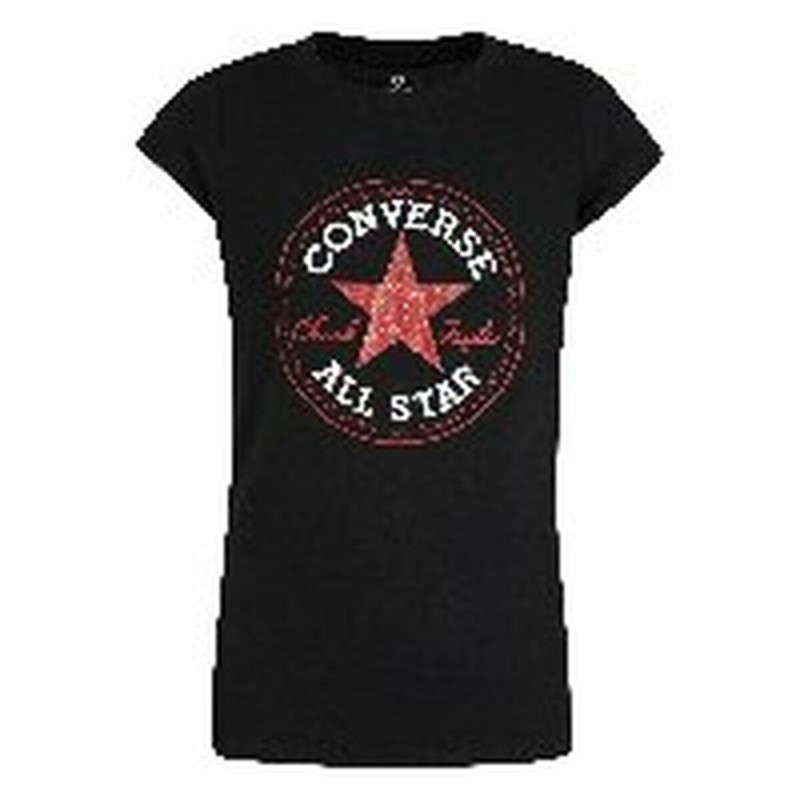 T shirt à manches courtes Enfant Converse CONVERSE CHUCK PATCH TEE 468992 K25 Noir