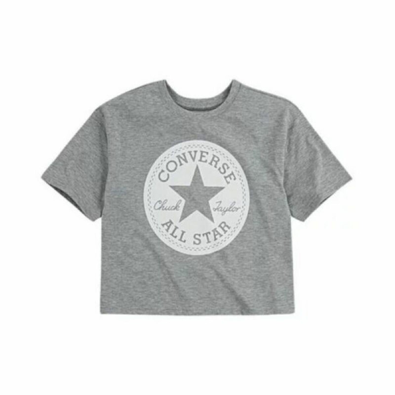 T shirt à manches courtes Enfant Converse SIG CHUCK PATCH BOXY TEE Gris