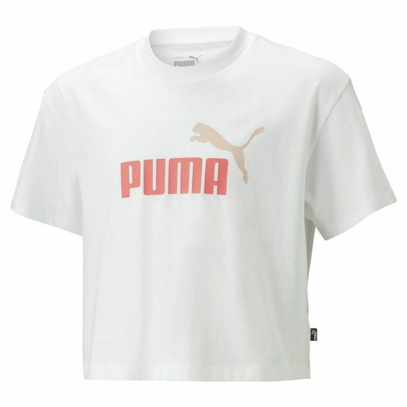 T shirt à manches courtes Enfant Puma Logo Cropped  Blanc