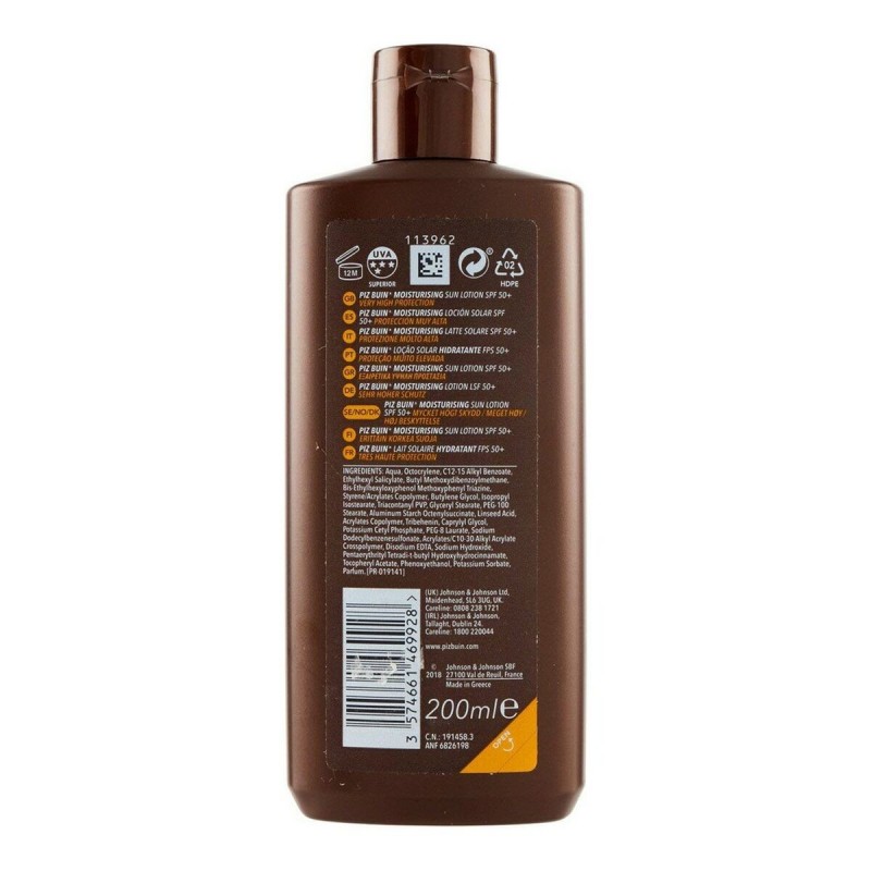 Lotion Solaire Piz Buin In Sun SPF 50+ 200 ml