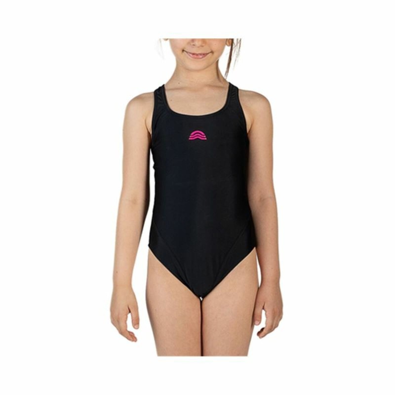 Maillot de Bain Fille Aquarapid Costume Noir