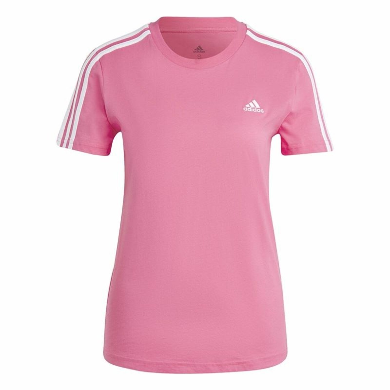 T-shirt à manches courtes femme Adidas 3 stripes Rose