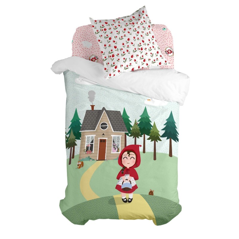 Parure de couette HappyFriday Mr Fox Red riding hood  Multicouleur Lit 1 persone 2 Pièces