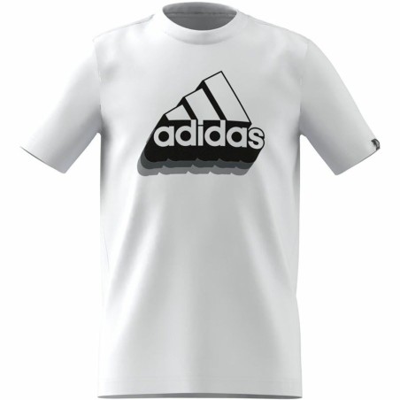 T-shirt à manches courtes enfant Adidas B Bos Retro Blanc