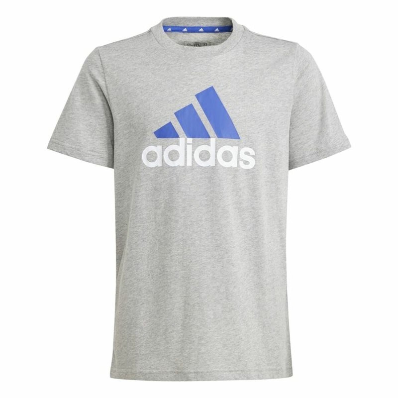 T-shirt à manches courtes enfant Adidas Essentials Big Logo Gris