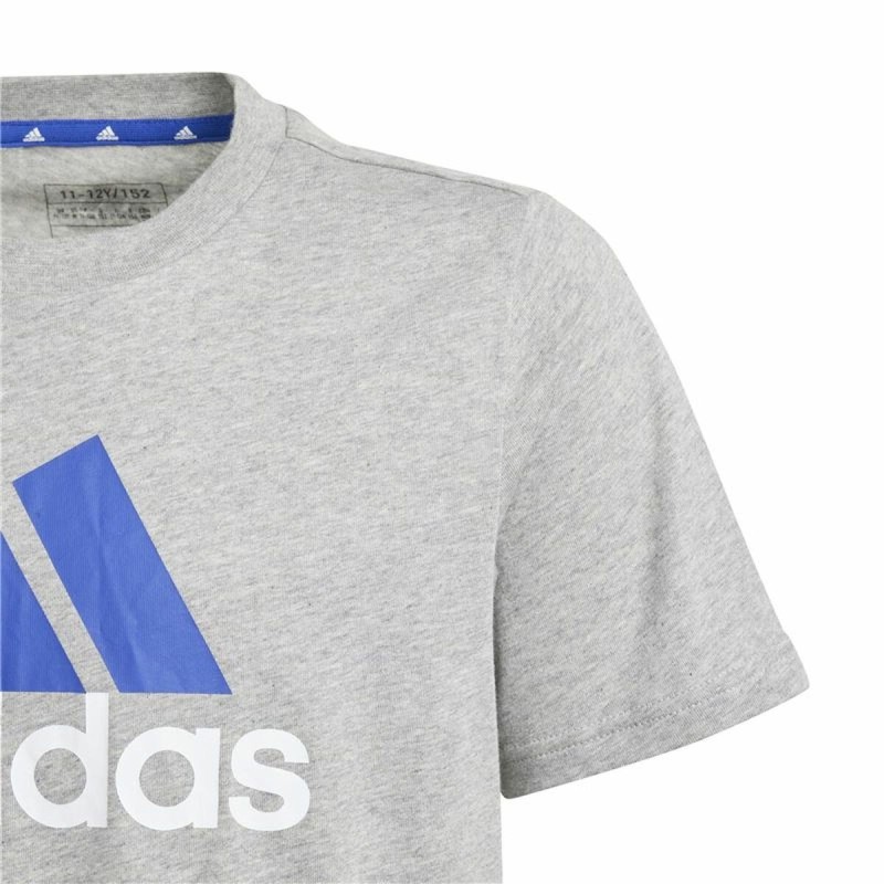 T-shirt à manches courtes enfant Adidas Essentials Big Logo Gris