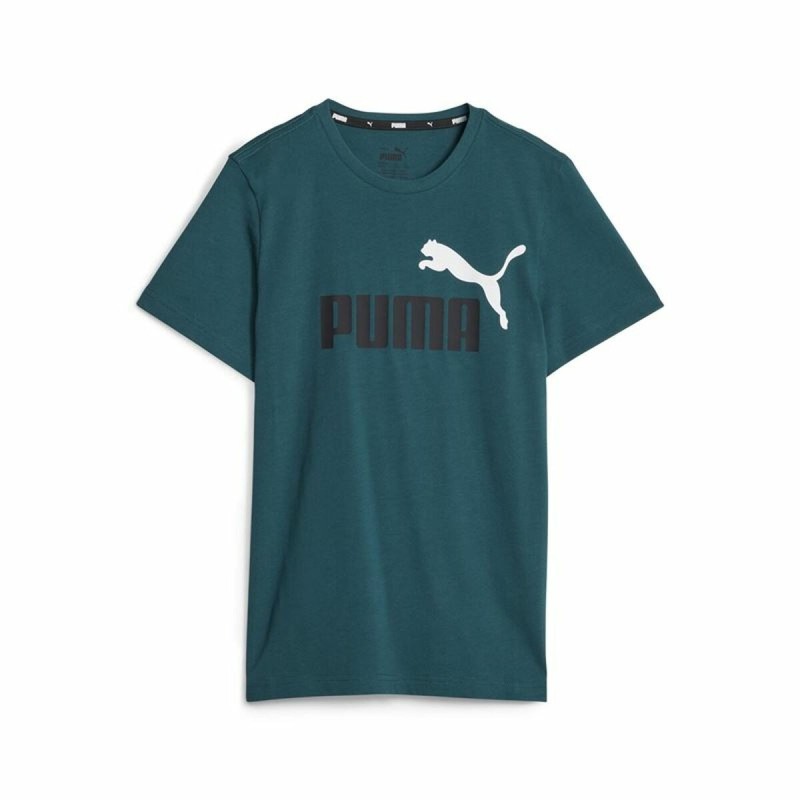 T shirt à manches courtes Enfant Puma Ess+ 2 Col Logo Vert foncé