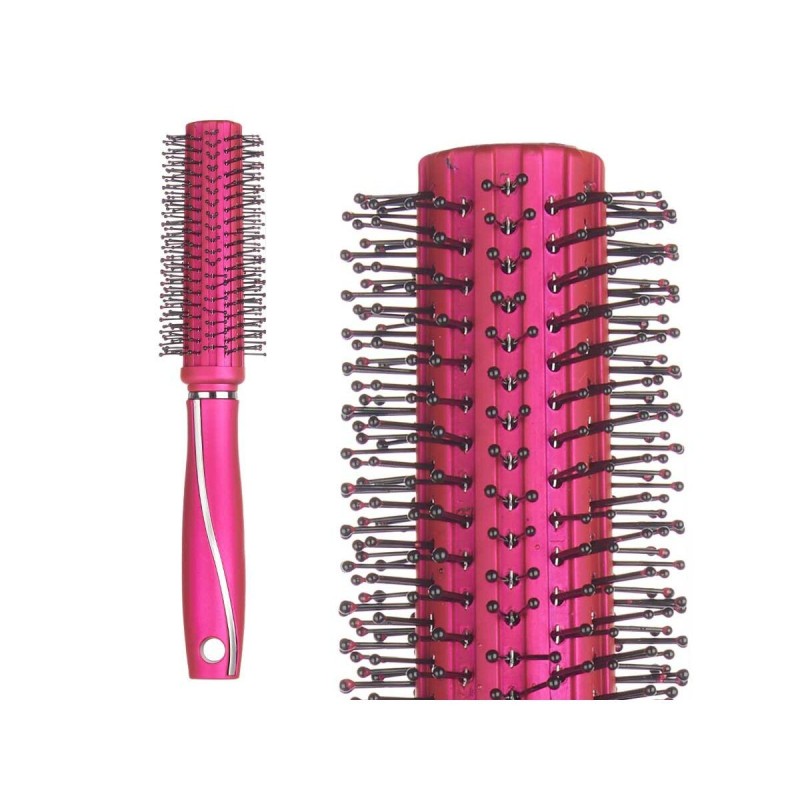 Brosse Ronde Berilo 354 Fuchsia Silicone Plastique (12 Unités)