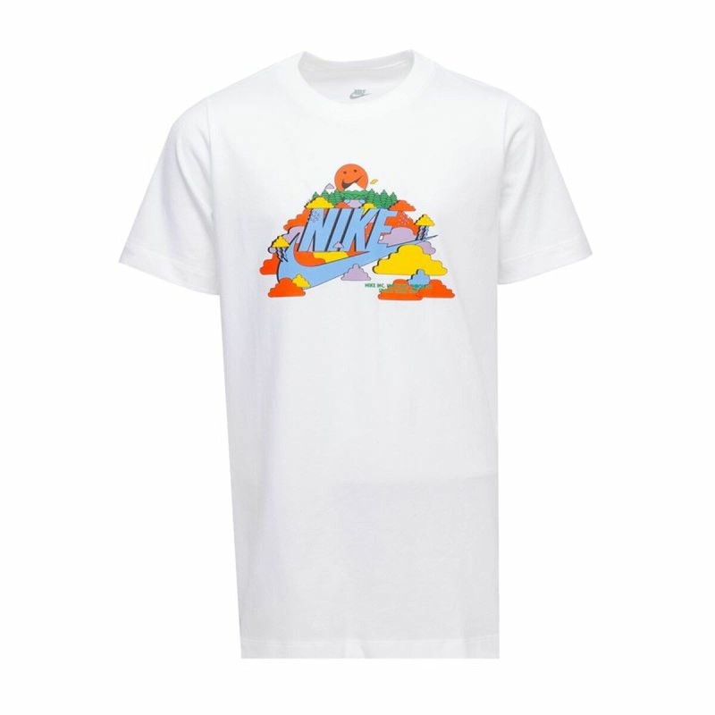 T shirt à manches courtes Enfant Nike Happy Cloud Blanc