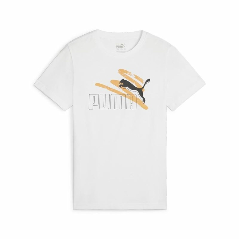 T shirt à manches courtes Enfant Puma Essential+ AB Blanc