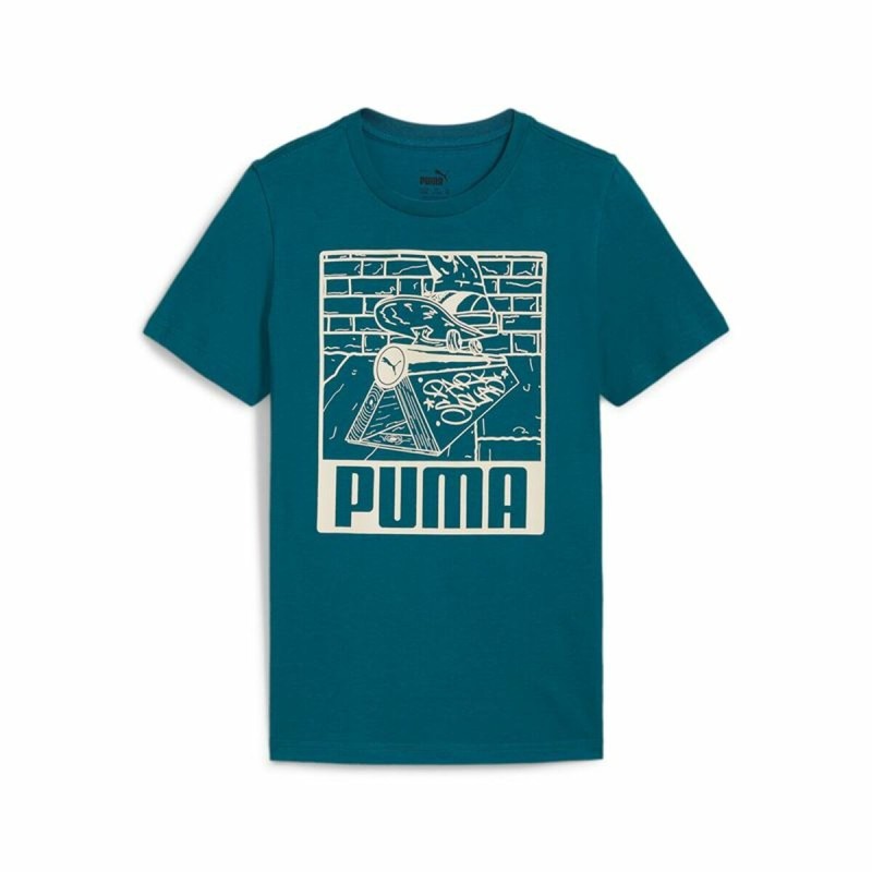 T shirt à manches courtes Enfant Puma Ess+ Mid 90S Graphic Bleu