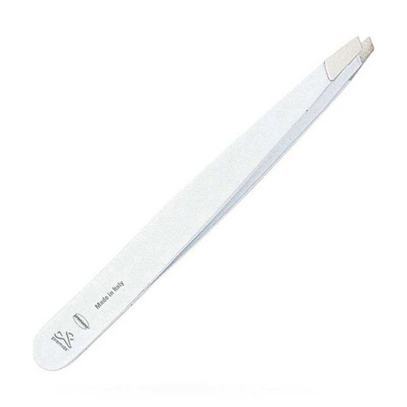 Pince à épiler Premax Pointe Oblique Acier inoxydable Blanche (9 cm)