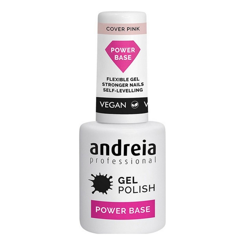 Vernis à Ongles Semi-permanent Gel Polish Power Base Andreia Professional Gel Rose (10