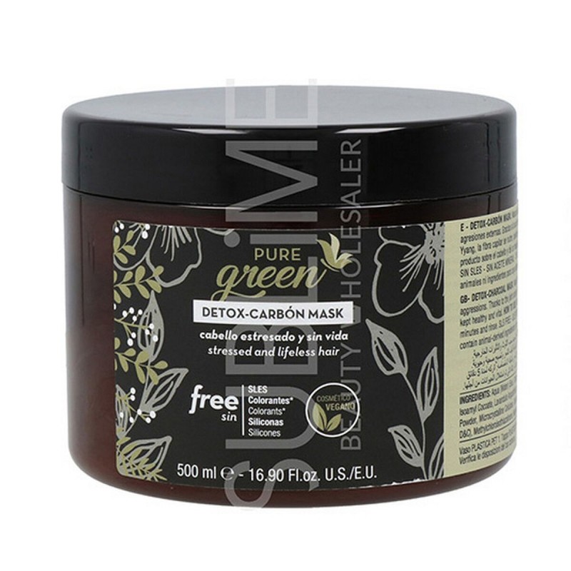 Masque pour cheveux Pure Green Detox Carbon (500 ml)