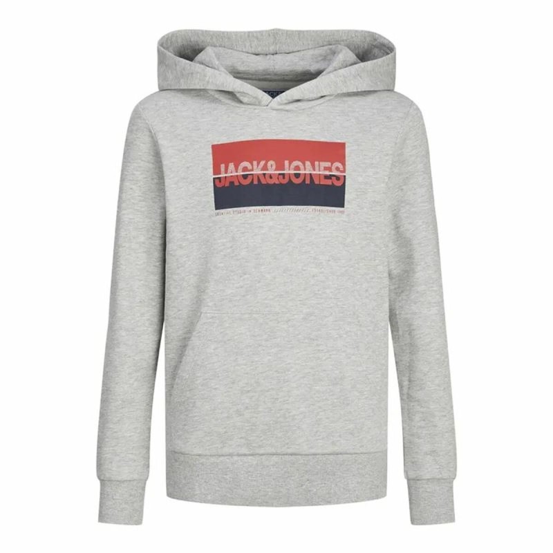 Sweat à capuche homme Jack & Jones Jjnolan Gris