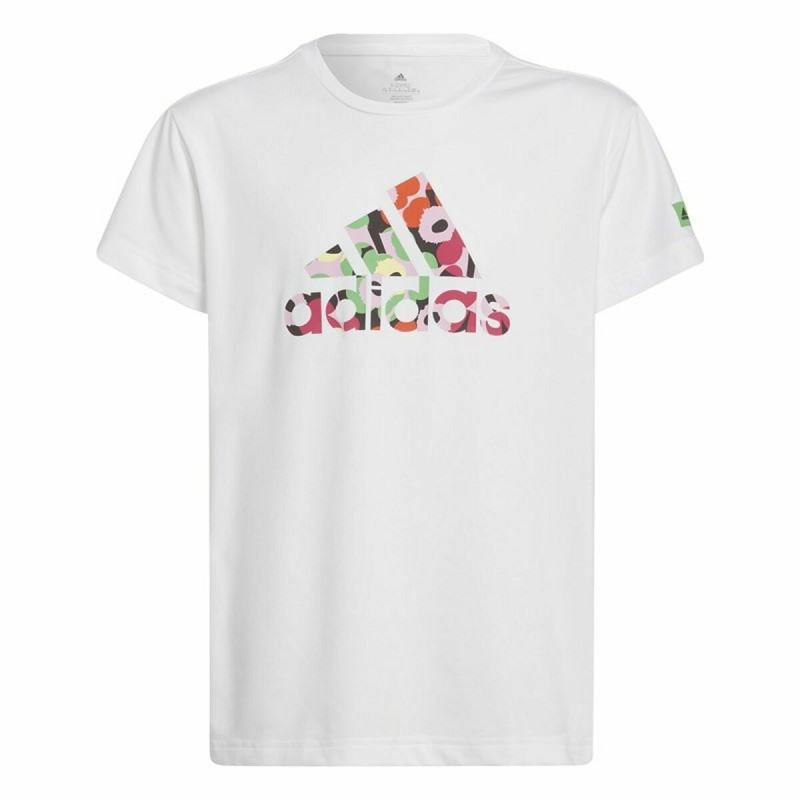 T shirt à manches courtes Enfant Adidas x Marimekko Blanc