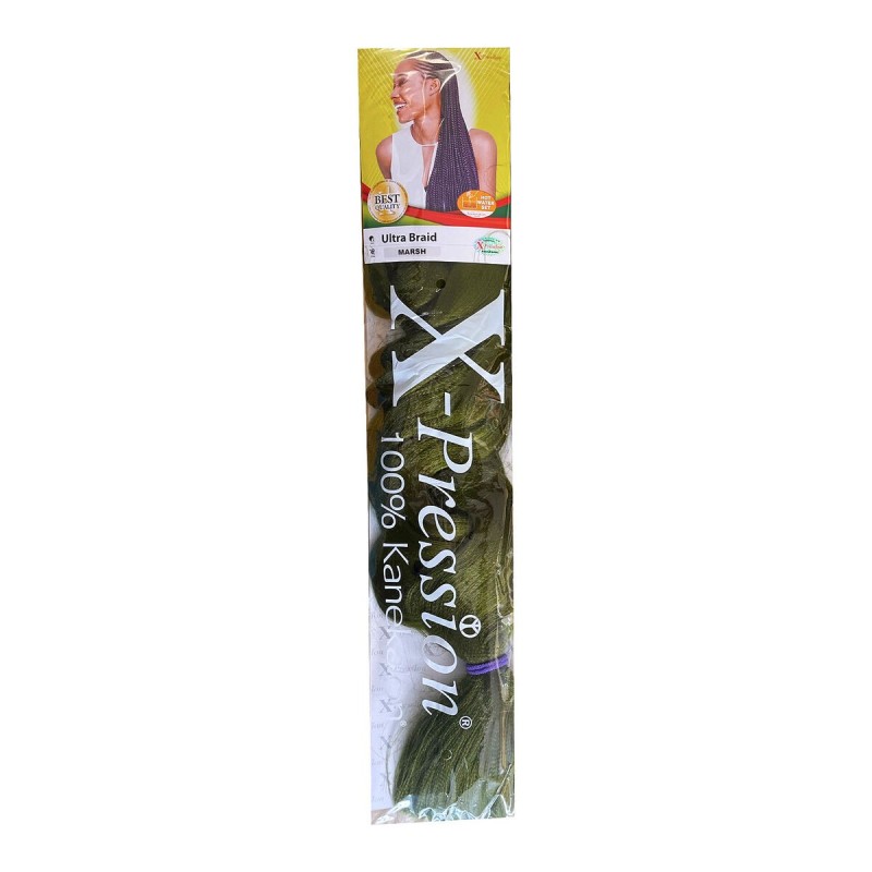 Extensions pour les Cheveux X-Pression Pression Marsh Vert Synthétique