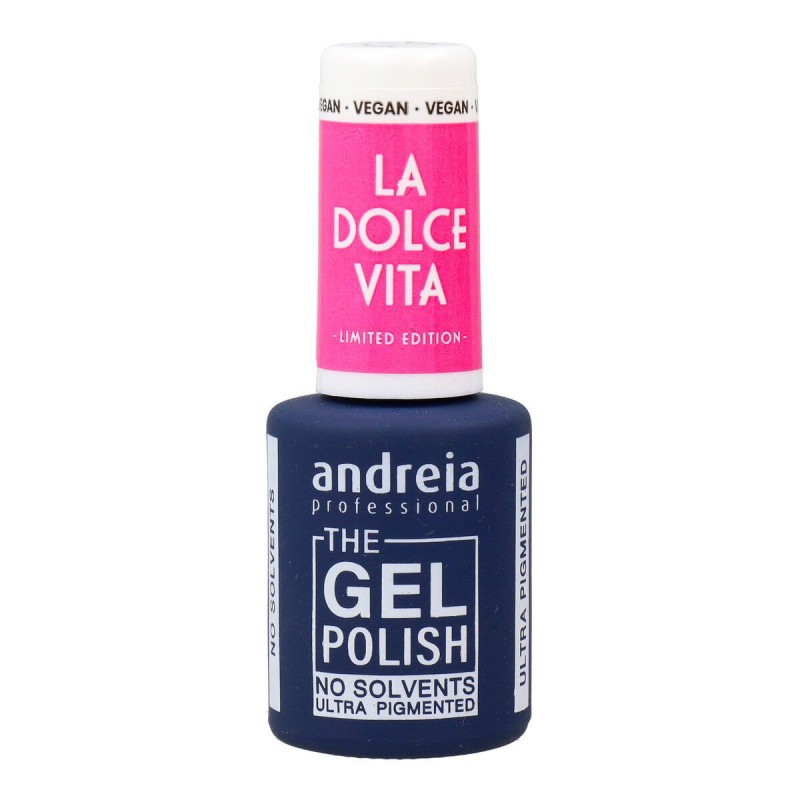 Vernis à ongles en gel Andreia La Dolce Vita DV5 Vibrant Pink 10