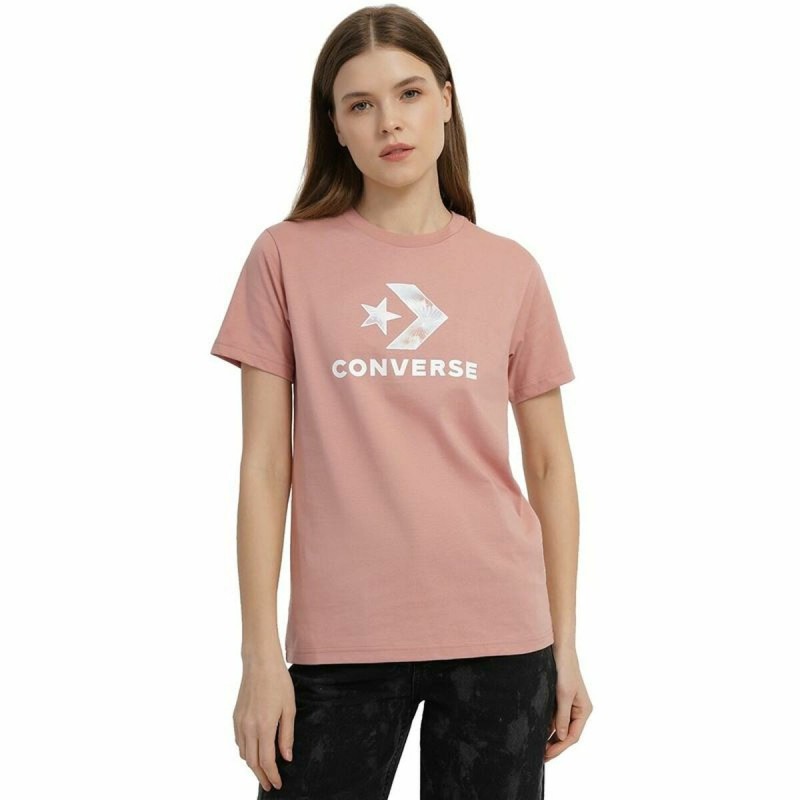 T-shirt à manches courtes femme Converse Seasonal Star Chevron Rose